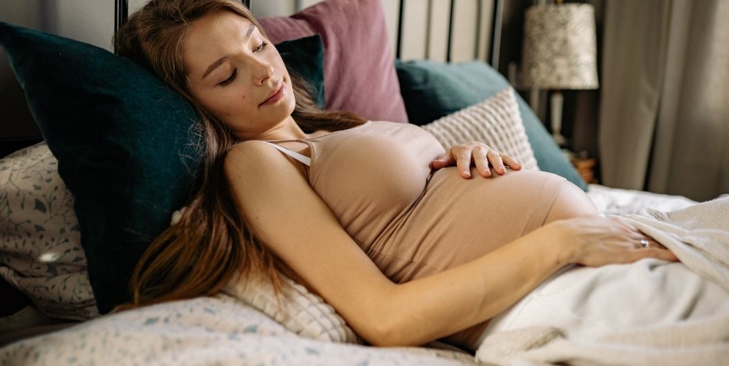 pregnant woman sleeping